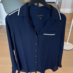 Banana Republic Men's Dark Blue Button Down Shirt